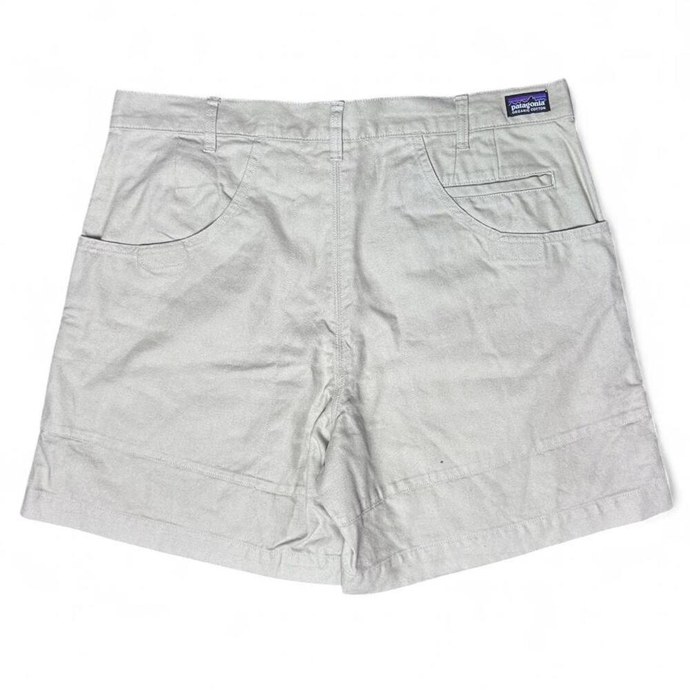 Patagonia Organic Cotton Stand Up Hiking Outdoor Khaki Canvas Shorts 38”